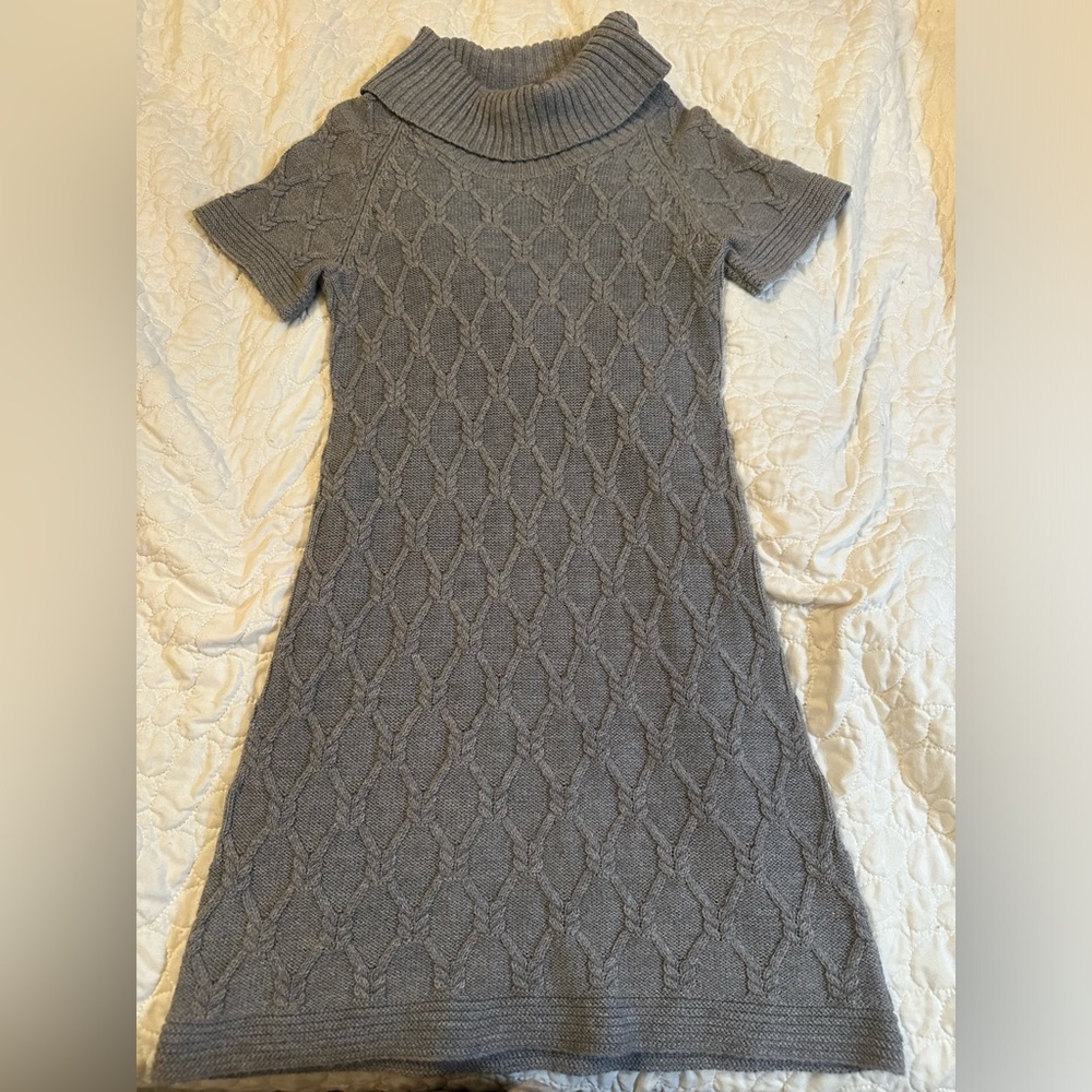 Merino wool cable knit Banana Republic sweater dress